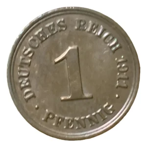 Robmar-Alemania-Moneda-1 Pfenning-1911(e)-KM#10-Muy Antigua