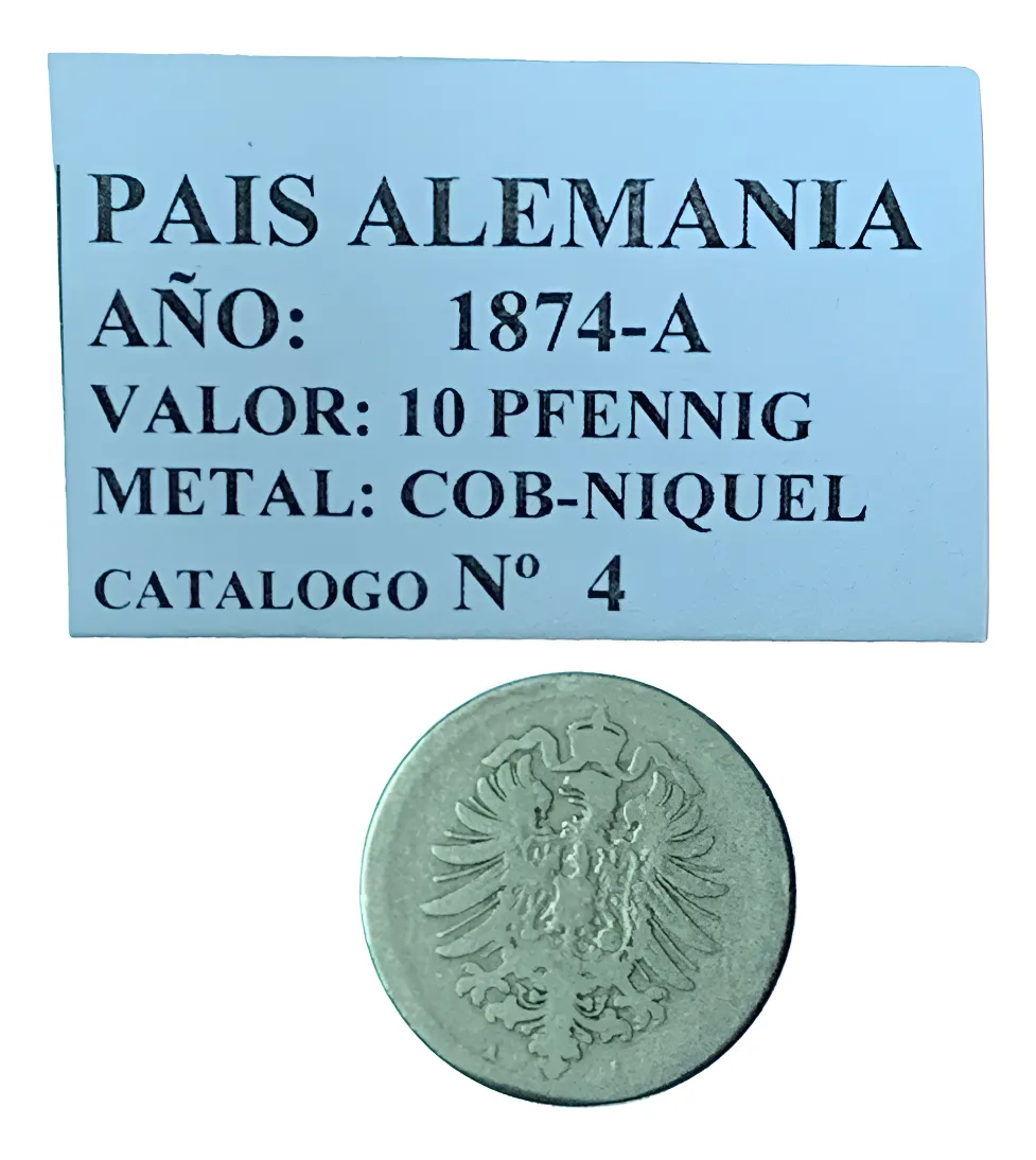 Robmar-Alemania-Moneda-10 Pfenning-1874(a)-KM#4-De Los Primeros Del Catálogo - Imagen 2