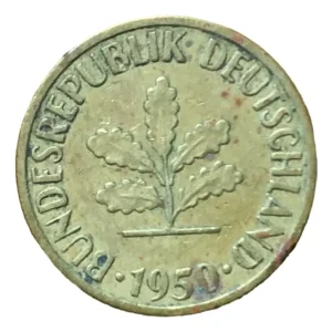Robmar-Alemania-Moneda-5 Pfenning-1950(j)-KM#107-En Oferta