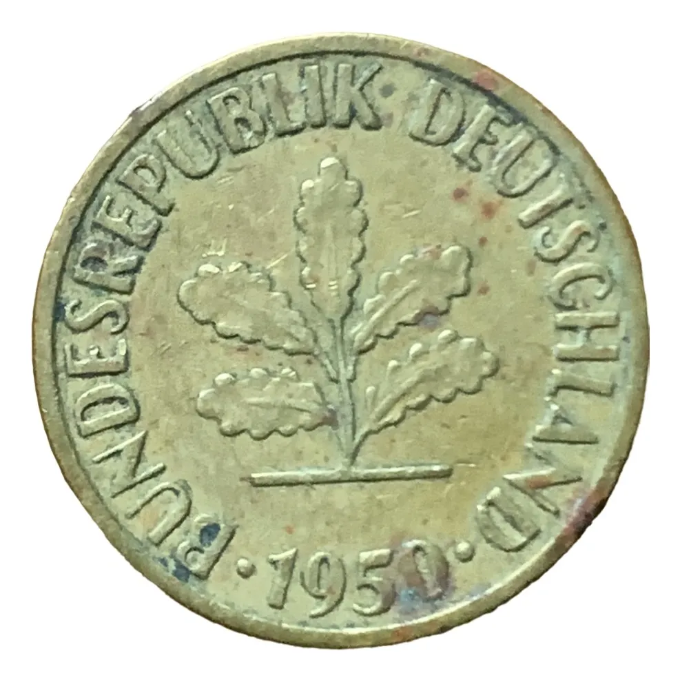 Robmar-Alemania-Moneda-5 Pfenning-1950(j)-KM#107-En Oferta