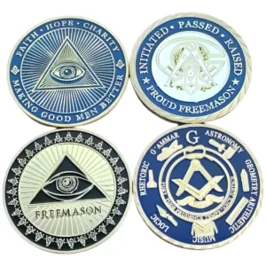 Robmar-Monedas Masónicas Bañadas En Oro 24k-A Elegir Motivos