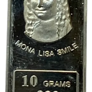 Robmar-USA-Lingote De 10g Plata Pura 24k-N°104-La Mona Lisa