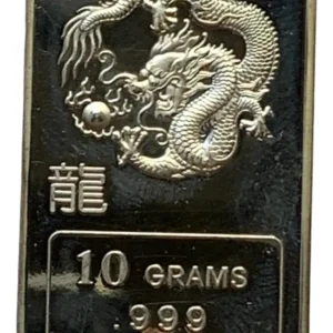 Robmar-USA-Lingote De 10g Plata Pura 24k-N°119-un dragon