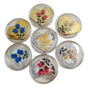 Robmar Usa-7 Monedas Corazon Distintos Y Te Año A Elegir Una