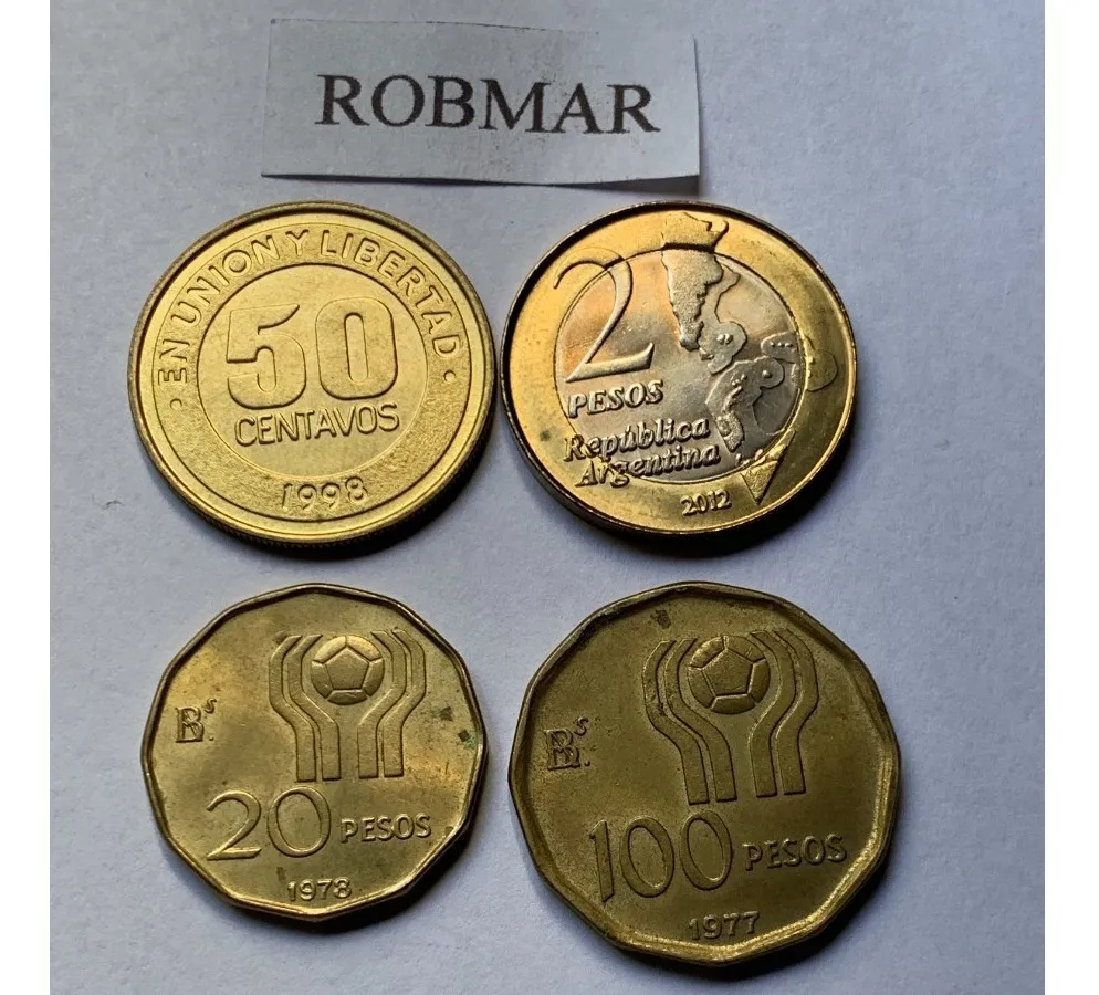 Robmar-Argentina-11 Conmemorativas,n° 6 Lote De 1 Y 2 Pesos - Imagen 6
