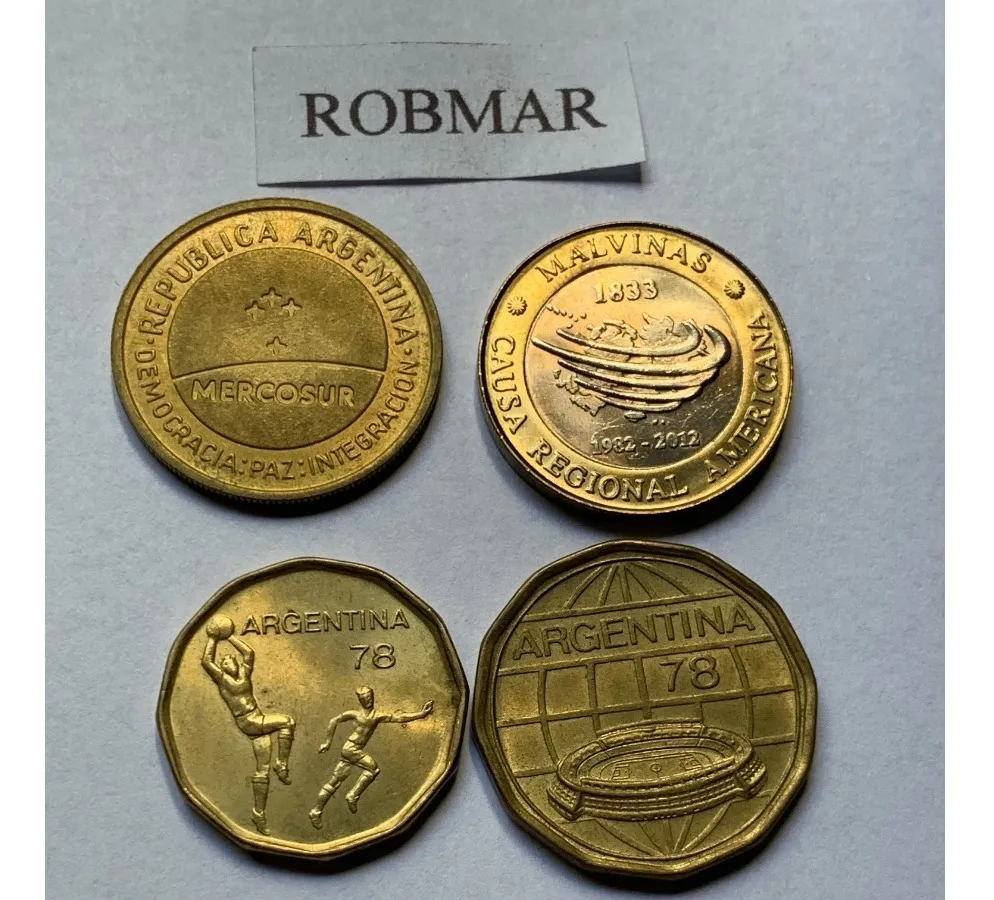 Robmar-Argentina-11 Conmemorativas,n° 6 Lote De 1 Y 2 Pesos - Imagen 7