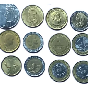 Robmar-Argentina-12 Conmemorativas,n° 3 Lote De 1 Y 2 Pesos