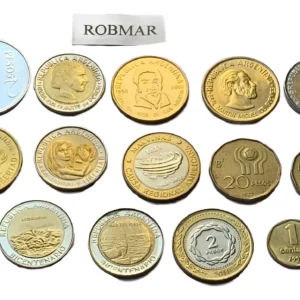 Robmar-Argentina-14 Conmemorativas,n° 2 Lote De 1 Y 2 Pesos