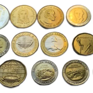 Robmar-Argentina-14 Conmemorativas,n° 5 Lote De 1 Y 2 Pesos