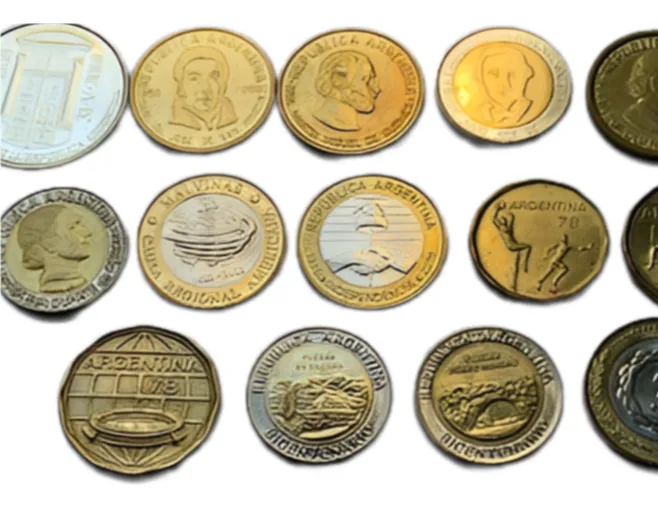 Robmar-Argentina-14 Conmemorativas,n° 5 Lote De 1 Y 2 Pesos