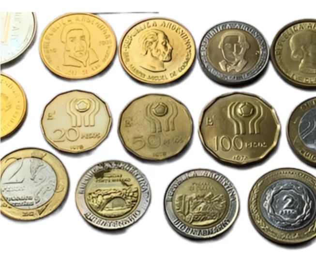 Robmar-Argentina-14 Conmemorativas,n° 7 Lote De 1 Y 2 Pesos