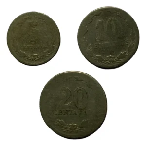 Robmar-Argentina-3 Monedas De Cuproníquel De Los Años 1900-Valores Faciales Diferentes
