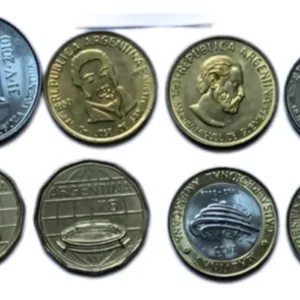 Robmar-Argentina-8 Conmemorativas,n° 15 Lote De 1 Y 2 Pesos