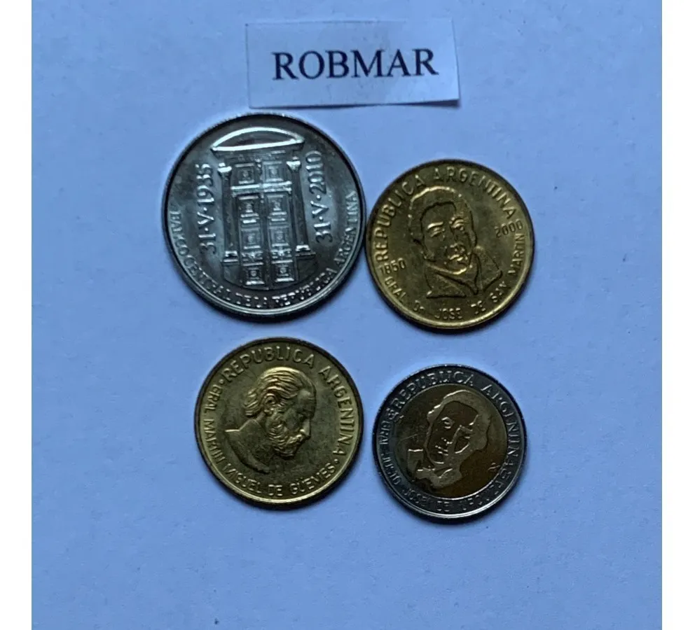 Robmar-Argentina-8 Conmemorativas,n° 15 Lote De 1 Y 2 Pesos - Imagen 4