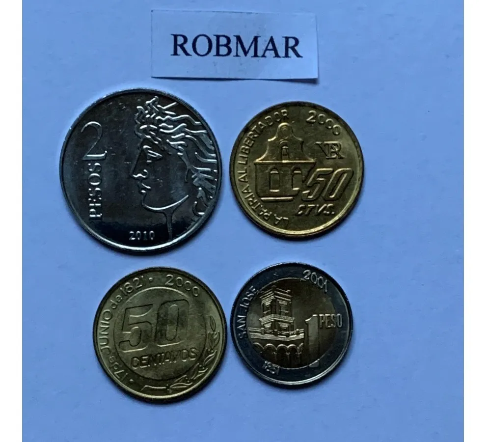 Robmar-Argentina-8 Conmemorativas,n° 15 Lote De 1 Y 2 Pesos - Imagen 5