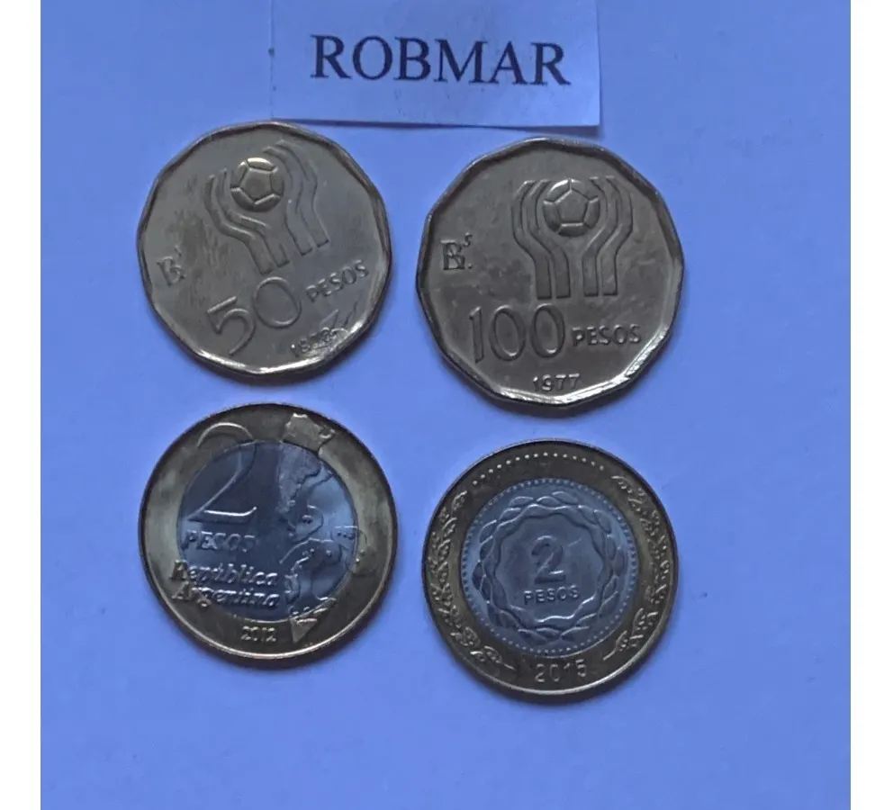 Robmar-Argentina-8 Conmemorativas,n° 15 Lote De 1 Y 2 Pesos - Imagen 7