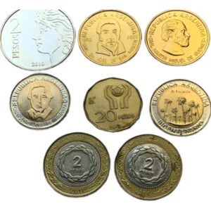 Robmar-Argentina-8 Conmemorativas,n° 4 Lote De 1 Y 2 Pesos