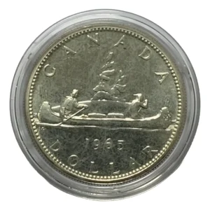 Robmar-Canadá-1 Dólar-1965-23,33g Plata 0,800-Viajeros-Con Cápsula Protectora