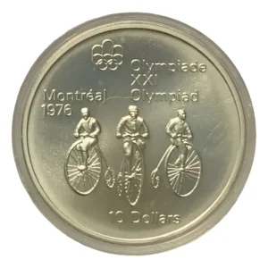 Robmar-Canadá-10 Dólares-1974-48,6g Plata 925-Ciclismo-Con Cápsula Protectora