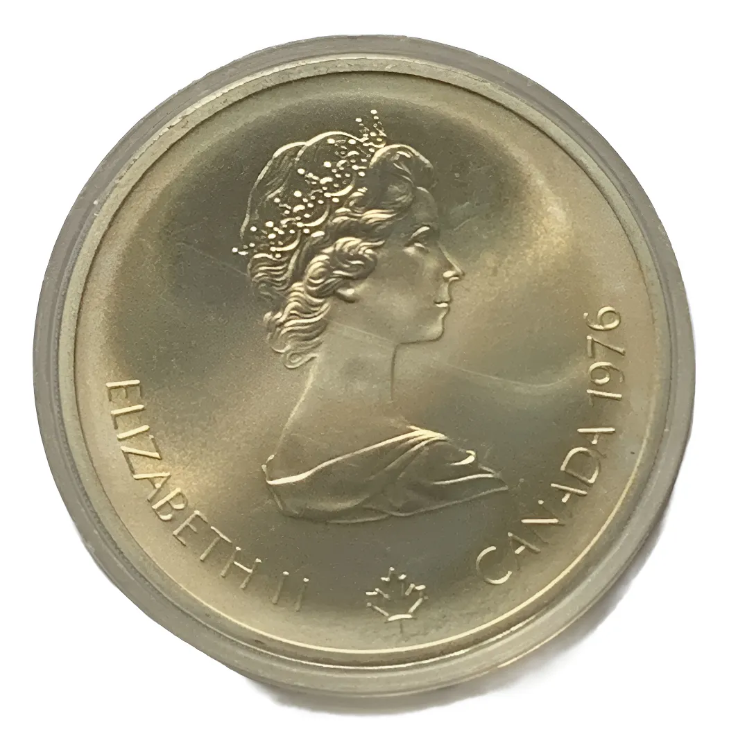 Robmar-Canadá-10 Dólares-Olimpiadas-1976-48,6g Plata 925-Fútbol-Con Cápsula Protectora - Imagen 2