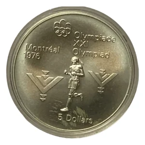 Robmar-Canadá-5 Dólares-1976-24,3g Plata 0,999-Maratón-Con Cápsula Protectora