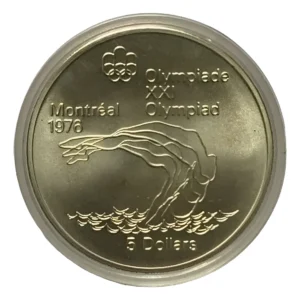 Robmar-Canadá-5 Dólares-1976-24,3g Plata 0,999-Nadadora-Con Cápsula Protectora