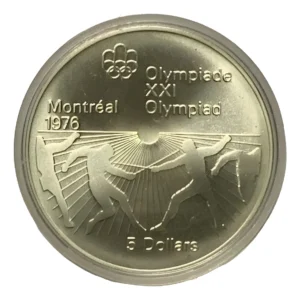 Robmar-Canadá-5 Dólares-1976-24,3g Plata 0,999-Esgrima-Con Cápsula Protectora