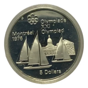 Robmar-Canadá-5 Dólares-1976-24,3g Plata 0,999-Regata-Con Cápsula Protectora
