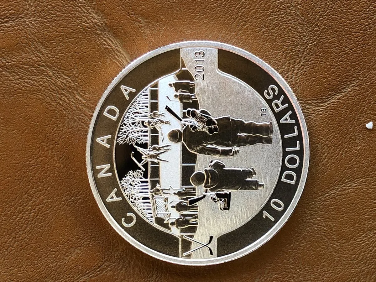 Robmar-Canadá-1/2 Onza Plata 0,9999-Proof-N°9-2013-Hockey - Imagen 2