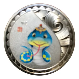 Robmar-China-1 Moneda Conmemorativa Víbora-2013 + de regalo Billete C