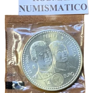 Robmar-España-Plata 0,925-12 Euros-2004-Sellad-Conmemora El Casamiento De La Pareja