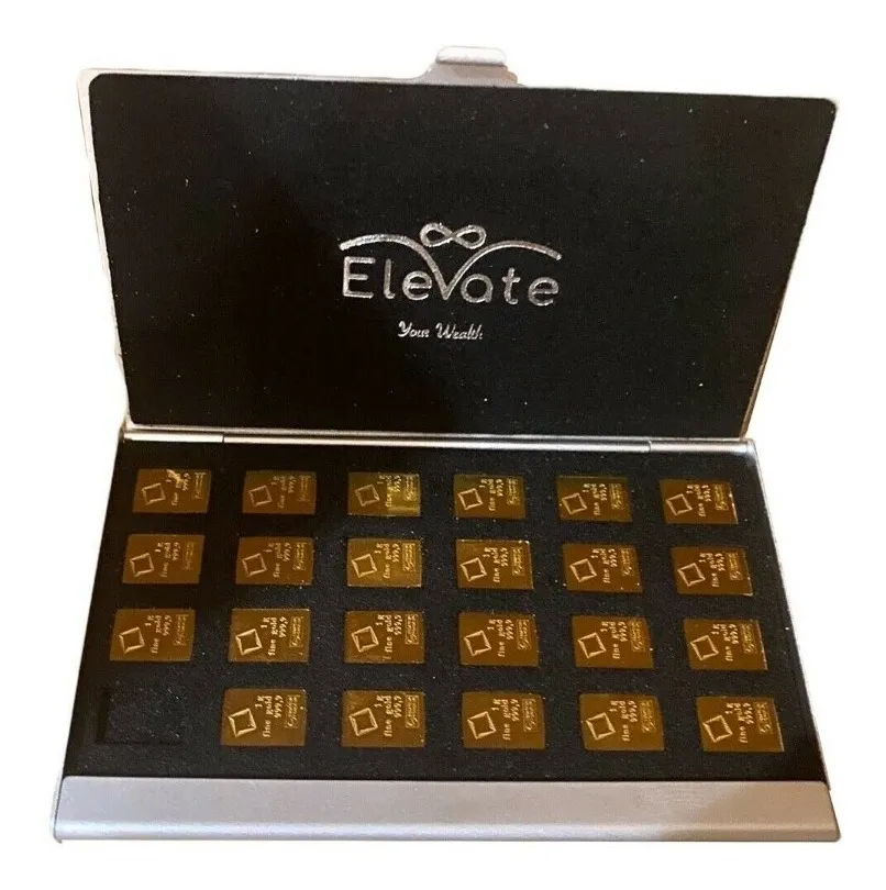 Robmar-Estuche Para Guardar Hasta 24 Lingotes con 5 x 1g de plata 24k. de refinerÃa Suiza valcambi - Imagen 3