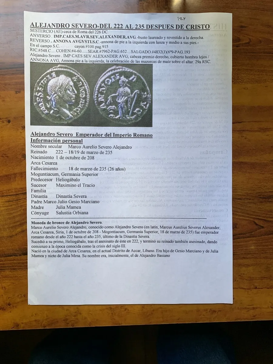 Robmar-Italia-F24-Roma-Alejandro Severo-222/235 D.C.-Antigua - Imagen 3