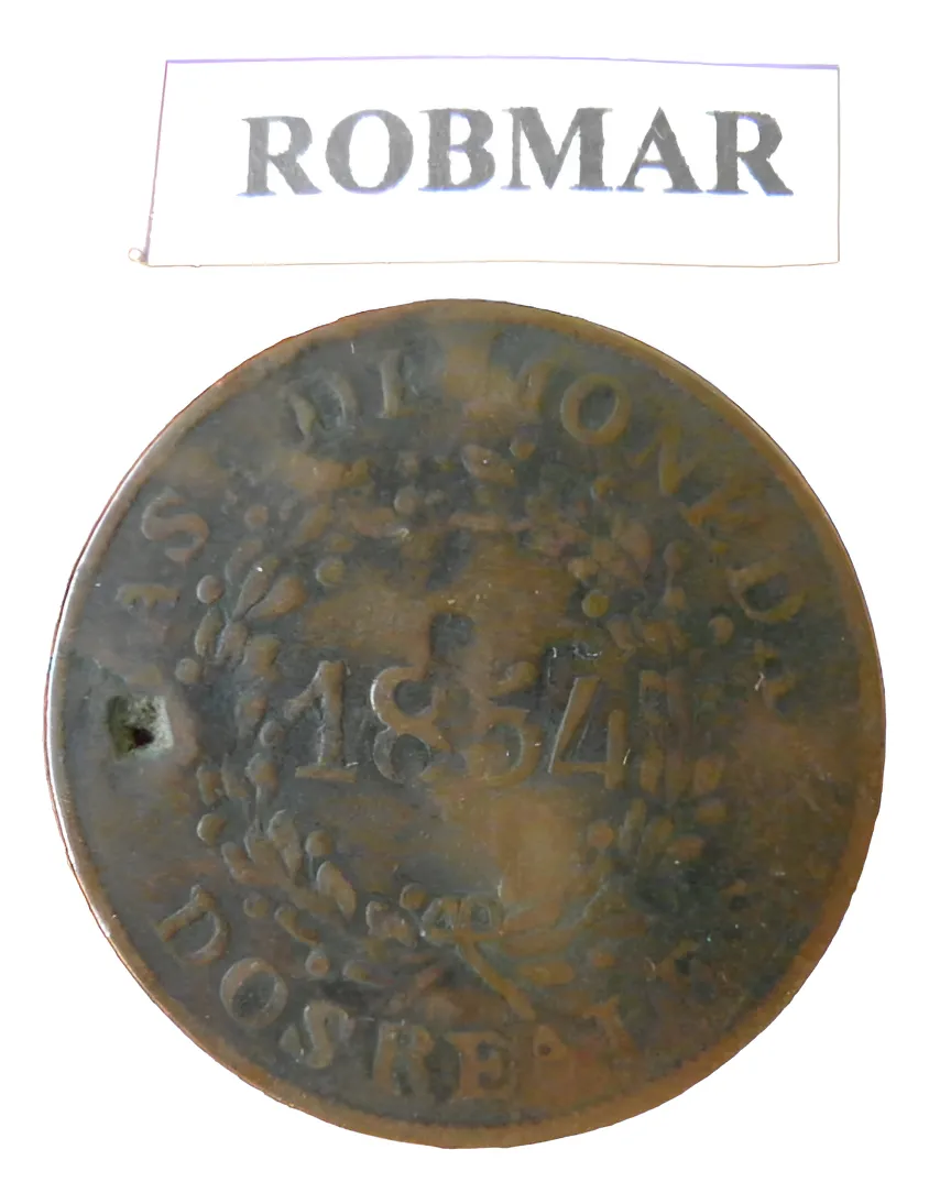 Robmar-Argentina-f68-son 2 Reales De Buenos Aires-año1854-de la confederacion - Imagen 2