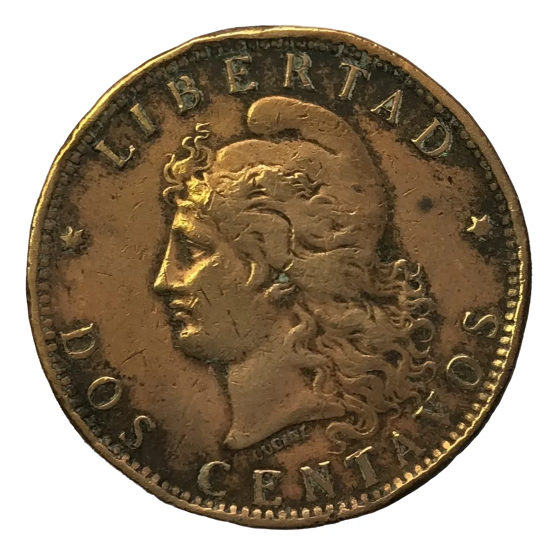 Robmar-Argentina-f73-son 2 Centavo De Patacon-año 1891 - Imagen 2