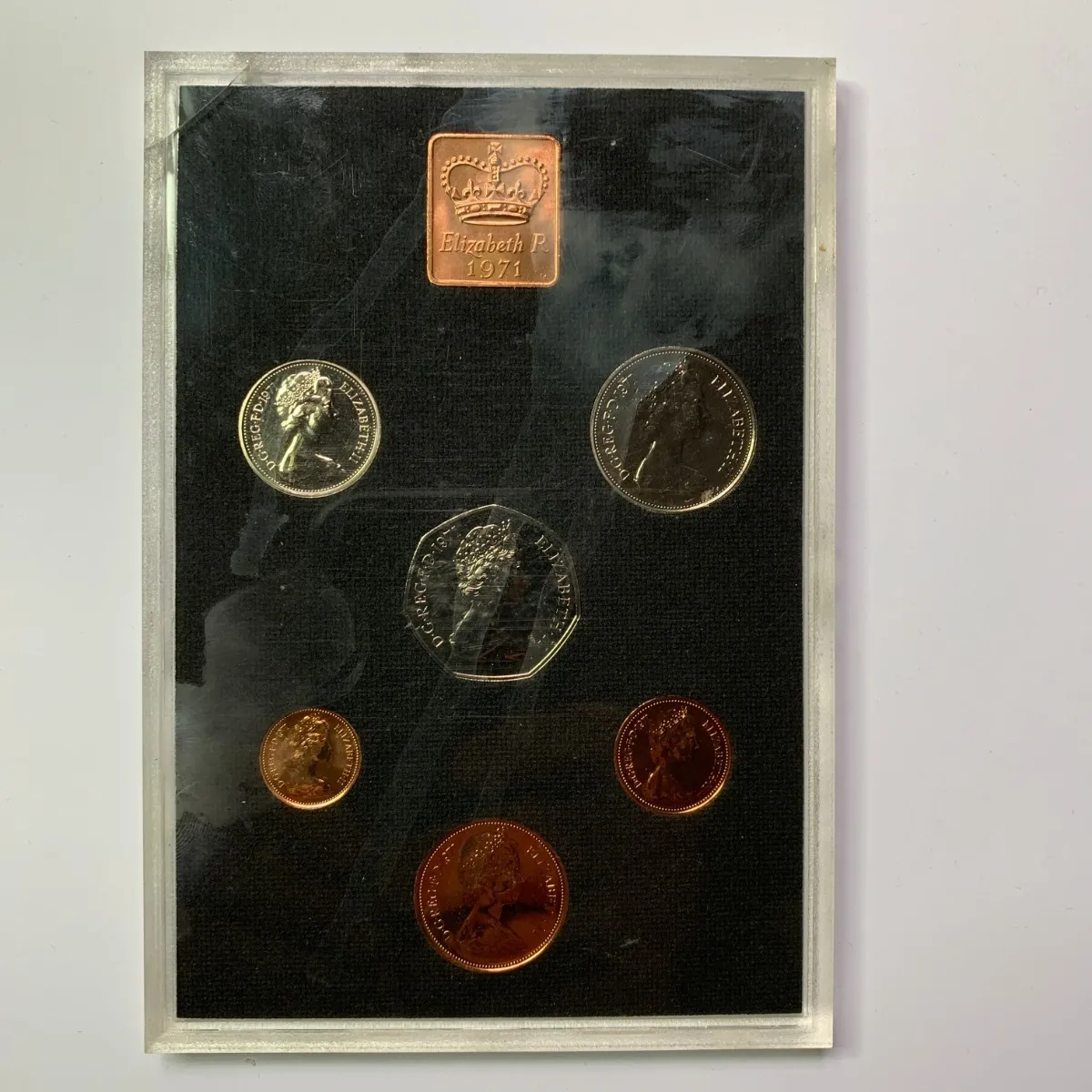 Robmar-Irlanda Norte-Estuche De 7 Monedas-Proof-1971-En Blister Sellado - Imagen 2