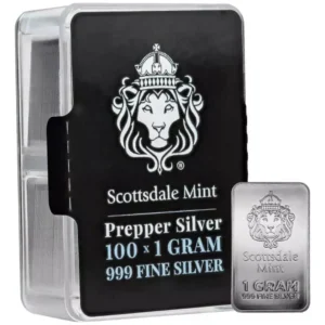 Robmar-USA-Lingote De 1g Plata Pura 24k-Refinería Scorttsdale Mint