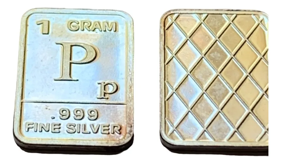 Robmar-USA-Lingote de 1g De Plata Pura 0,999-Letra " P "
