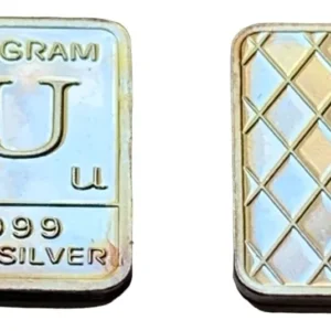 Robmar-USA-Lingote de 1g De Plata Pura 0,999-Letra " U "
