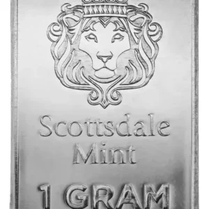 Robmar-U.S.A. Lingote con 1 gramo de plata pura 0,999 Refinería Scorttsdale