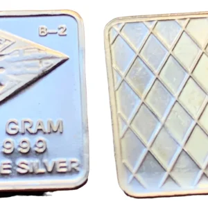 Robmar-USA-Lingote De 1g Plata Pura 24k 0,999-N°86-Un Avión B2