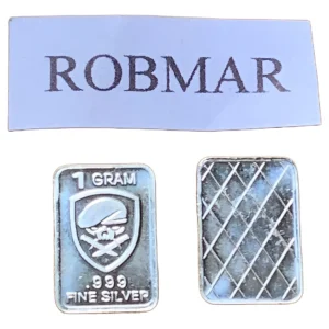 Robmar-USA-Lingote De 1g Plata Pura 24k 0,999-N°87-Gorra Militar