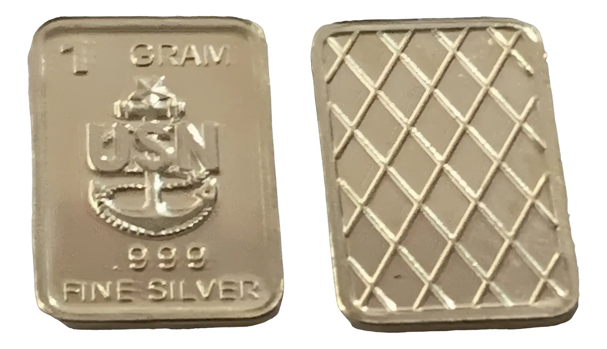 Robmar-USA-Lingote De 1g Plata Pura 24k 0,999-N°108-Símbolo De Los Marines