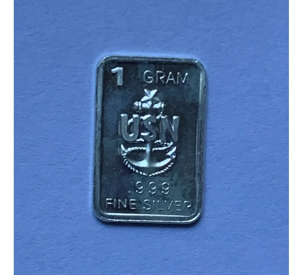 Robmar-USA-Lingote De 1g Plata Pura 24k 0,999-N°108-Símbolo De Los Marines - Imagen 2