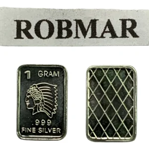 Robmar-USA-Lingote De 1g Plata Pura 24k 0,999-N°3-Cacique Indio