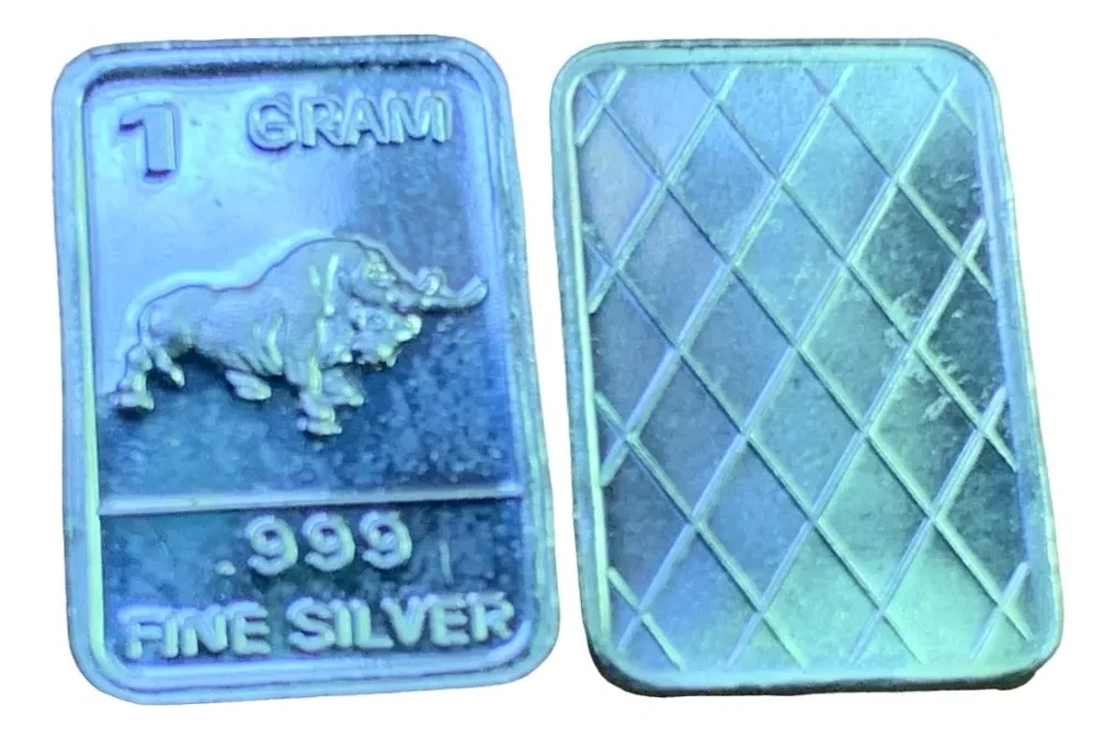 Robmar-USA-Lingote De 1g Plata Pura 24k 0,999-N°34-Toro - Imagen 2