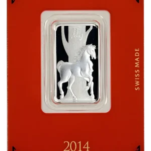 Robmar-lingote Pamp Suiza Plata-pura 999 Suiza Caballo 10 Gr