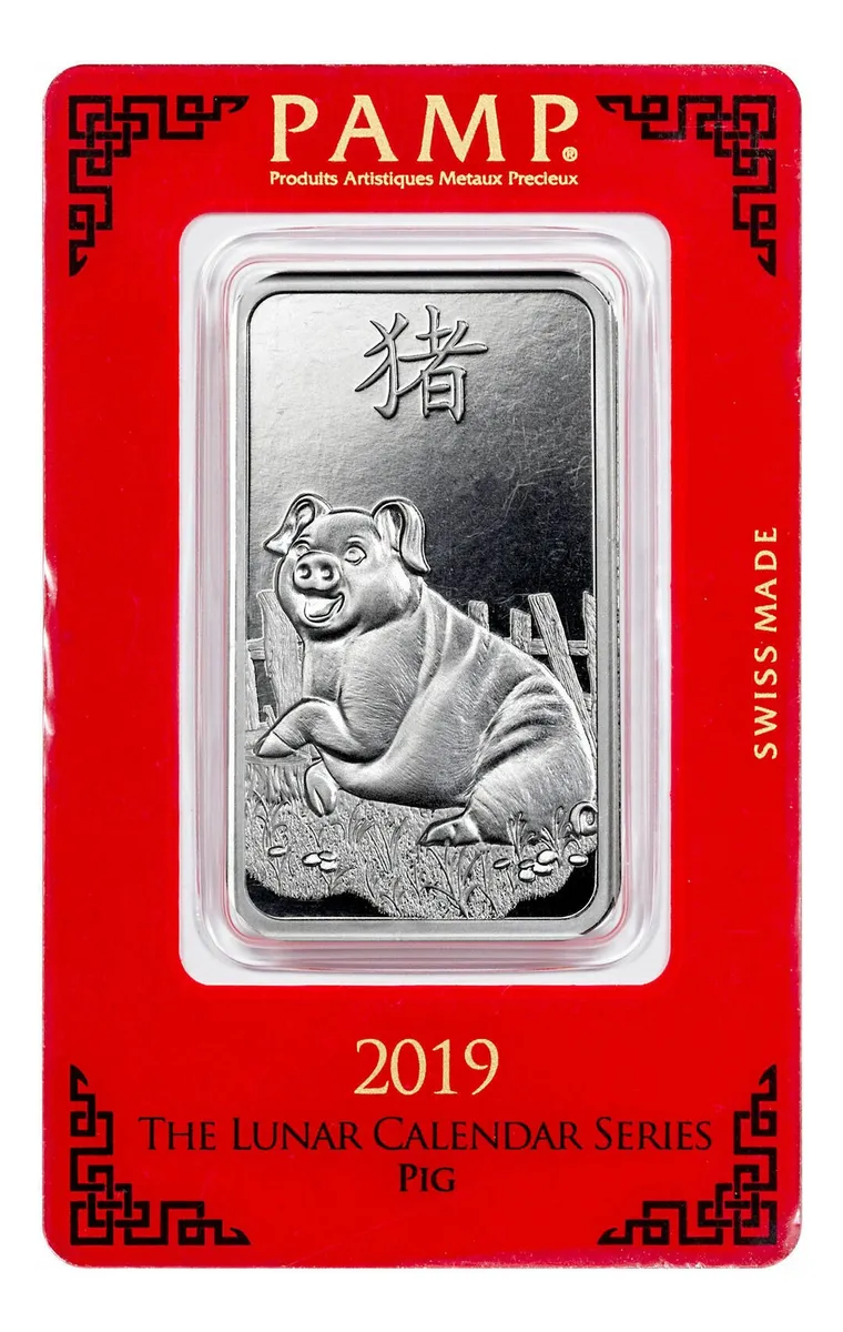 Robmar-Suiza-Lingote Pamp-31,12g Plata Pura 999-Cerdo