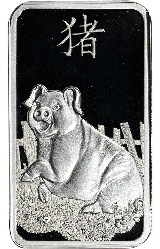 Robmar-Suiza-Lingote Pamp-31,12g Plata Pura 999-Cerdo - Imagen 3