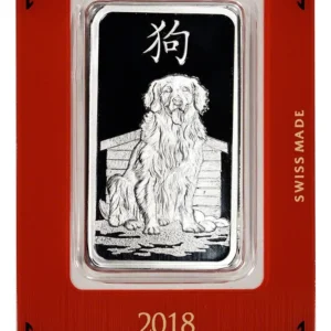 Robmar-Suiza-Lingote Pamp-31,12g Plata Pura 999-Año del Perro